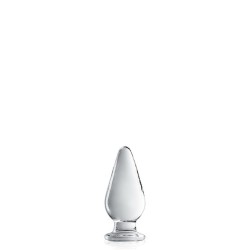 Plug anal Allongé en verre transparent N°26 - Glossy Toys