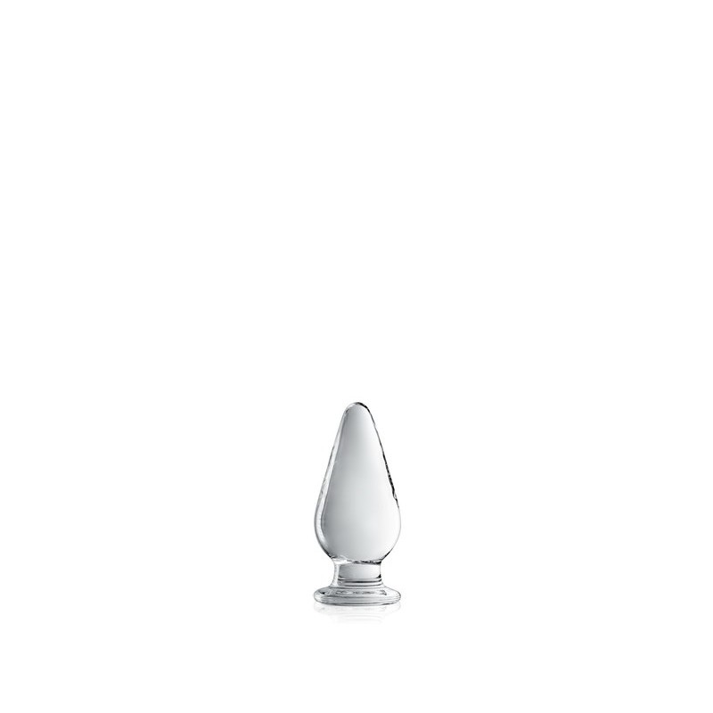 Plug anal Allongé en verre transparent N°26 - Glossy Toys