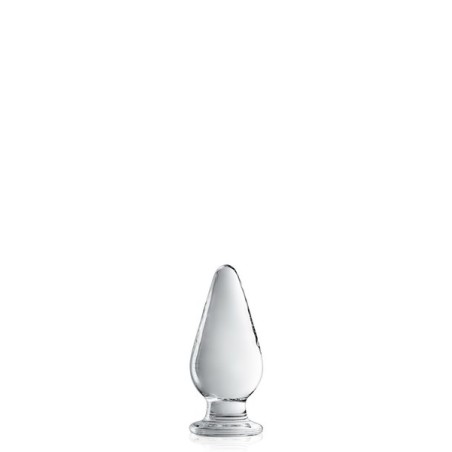 Plug anal Allongé en verre transparent N°26 - Glossy Toys