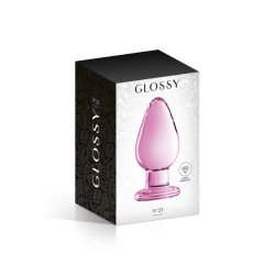 Plug L anal boule large en verre rose  N°25 - Glossy Toys