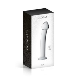 Dildo en verre point G 17.5cm Transparent N°14 - Glossy Toys
