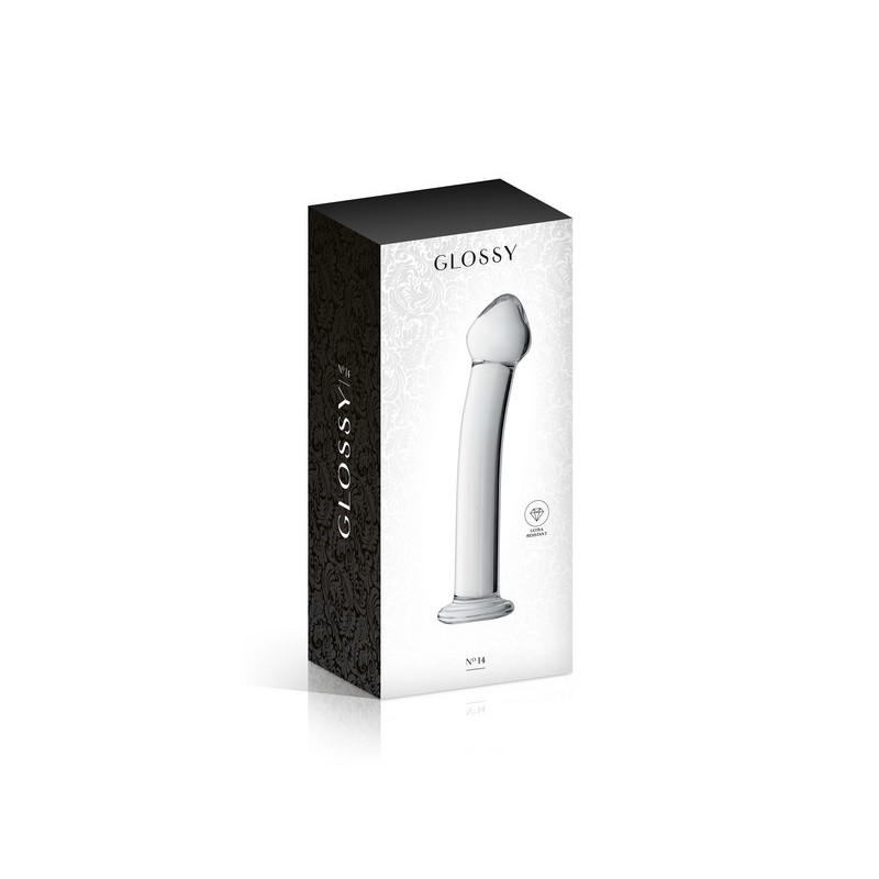 Dildo en verre point G 17.5cm Transparent N°14 - Glossy Toys