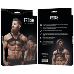 FETISH - HARNAIS POITRINE POUR HOMME  EN CUIR ÉCOLOGIQUE
