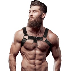 FETISH - HARNAIS DE POITRINE EN CUIR ÉCOLOGIQUE POUR HOMMES
