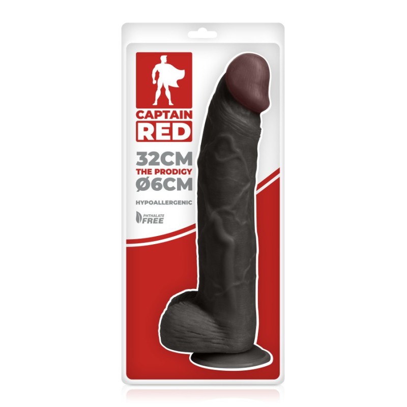 Prodigy Gode réaliste ventouse 34.5 cm Captain Red