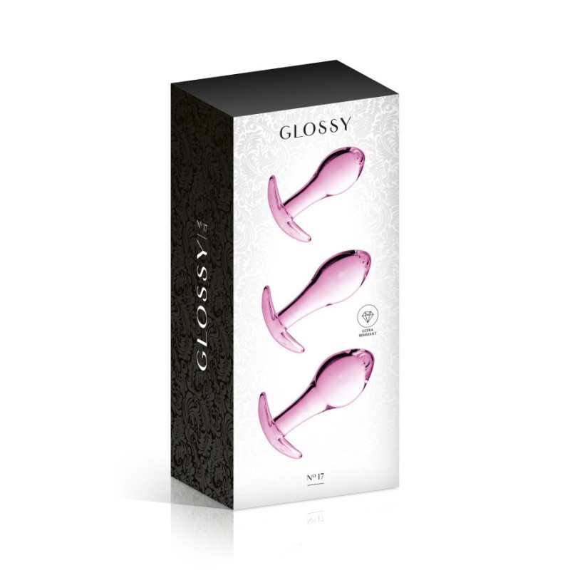 GLASS SET 17 CLEAR GLOSSY TOYS