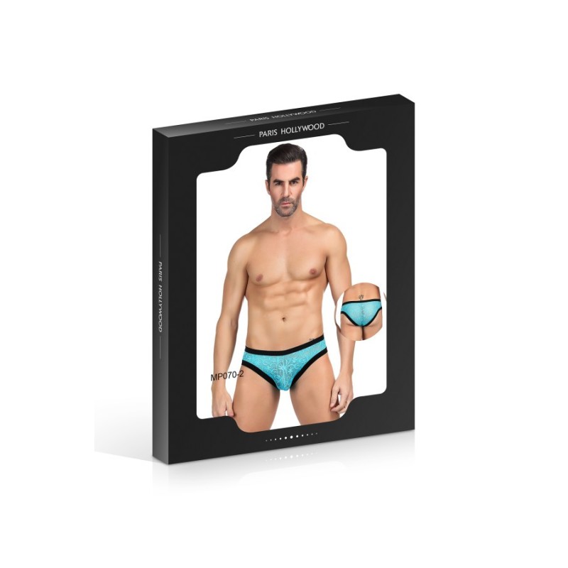 SLIP HOMME DENTELLE TURQUOISE