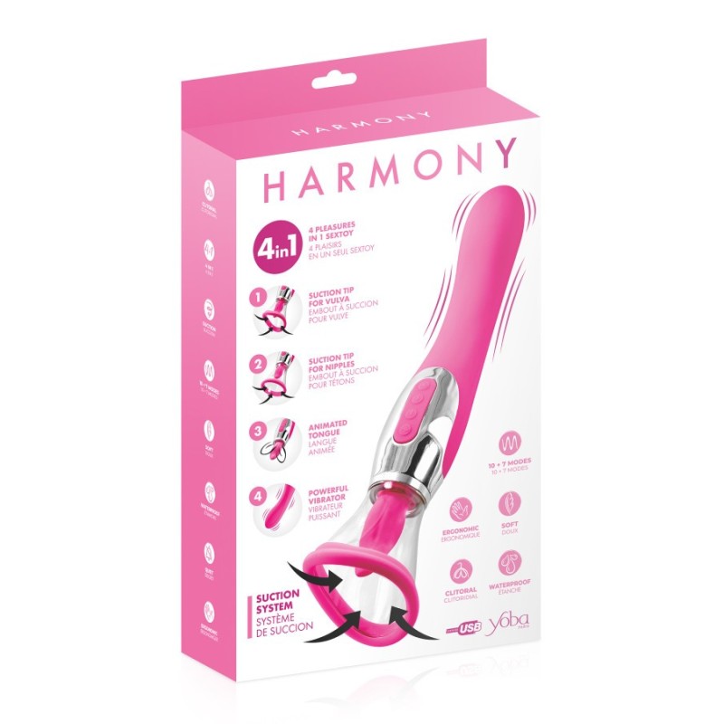 VIBROMASSEUR 4 EN 1 HARMONY FUSHIA YOBA