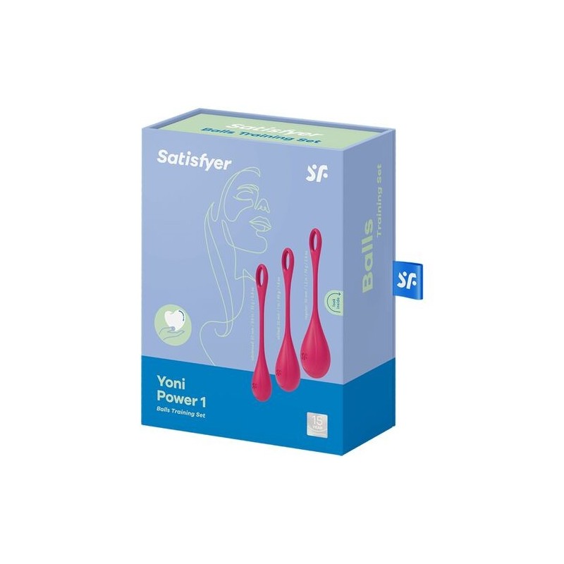 SATISFYER - ENSEMBLE ENTRAÎNEMENT YONI POWER 1 ROUGE