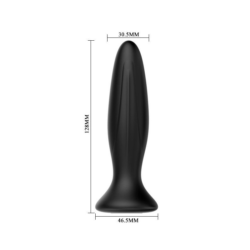 PLUG ANAL VIBRATEUR NOIR RECHARGEABLE -MR PLAY -
