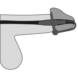Plug pénien avec anneau de gland