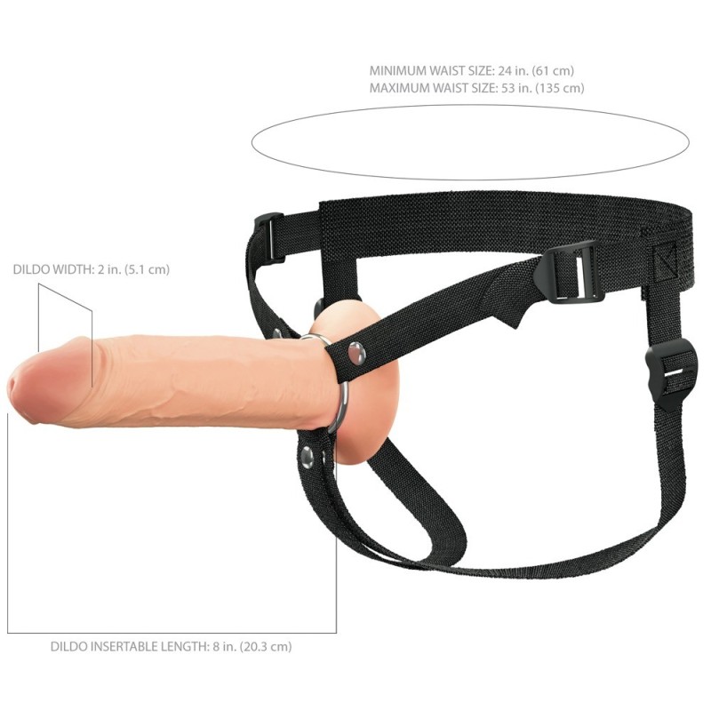 gode ceinture -Hollow Silicone Strap-on - 21,6 cm