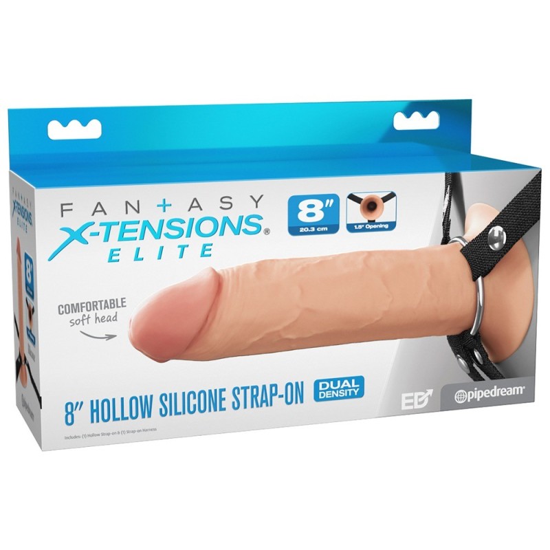 gode ceinture -Hollow Silicone Strap-on - 21,6 cm