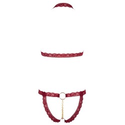 Ensemble 2 Pièces Soutien-Gorge Ouvert et String - Cottelli Collection