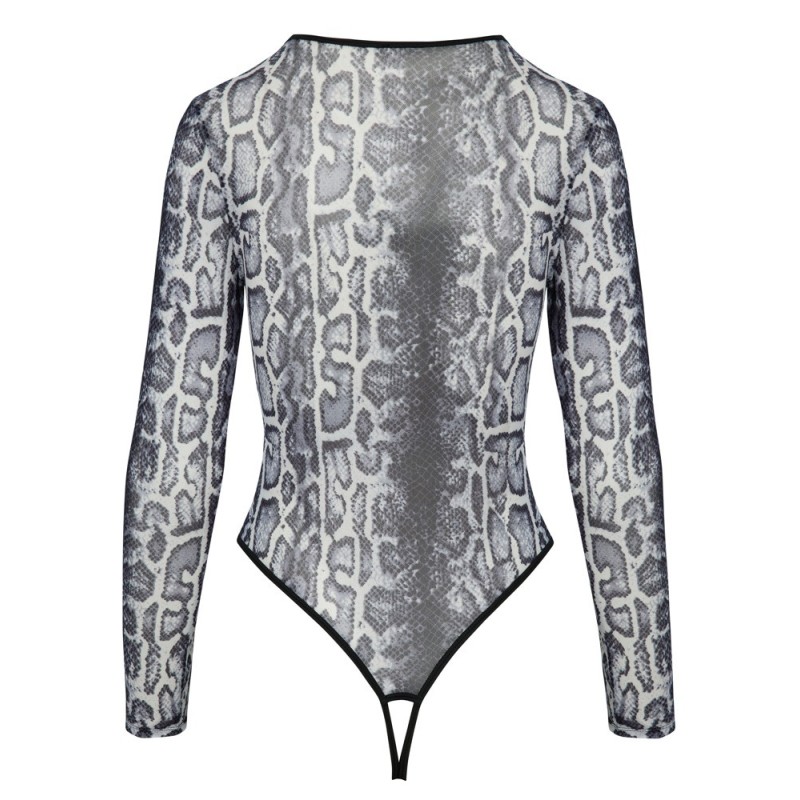 Body ouvert à manches longues et décolleté extra-bas de Cottelli LINGERIE