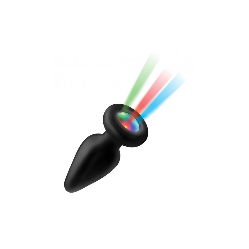 PLUG ANAL EN SILICONE LUMINEUX AVEC LUMIÈRE LED  taille : M