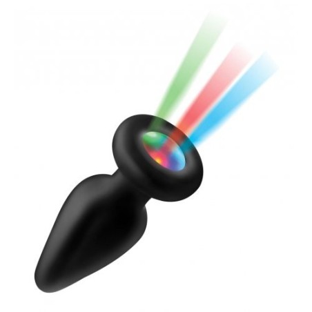 PLUG ANAL EN SILICONE LUMINEUX AVEC LUMIÈRE LED  taille : M