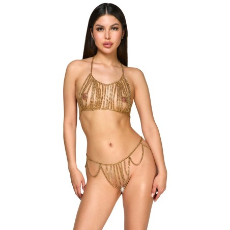 Bikini doré à chaînes de Cottelli