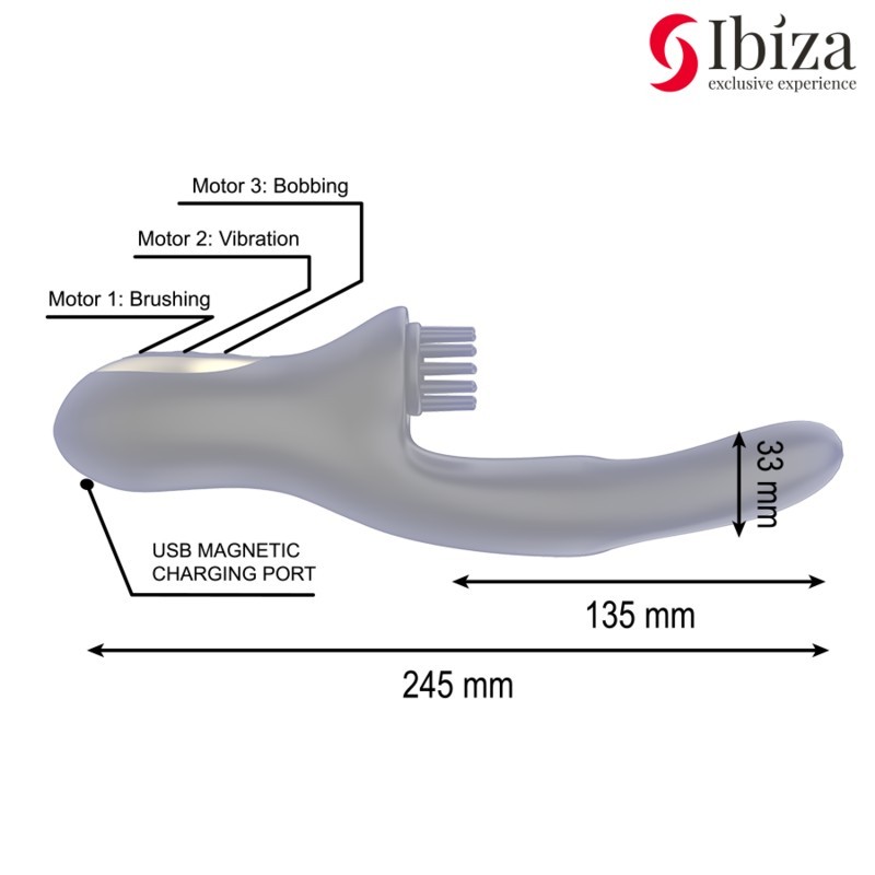 IBIZA - VIBRATEUR CLITORIALE MULTICELLULAIRE RABITT  DOUBLE ONDES