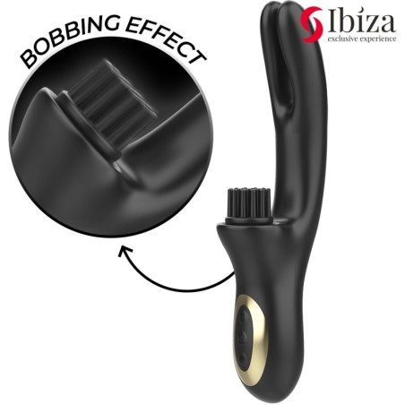 IBIZA - VIBRATEUR CLITORIALE MULTICELLULAIRE RABITT  DOUBLE ONDES