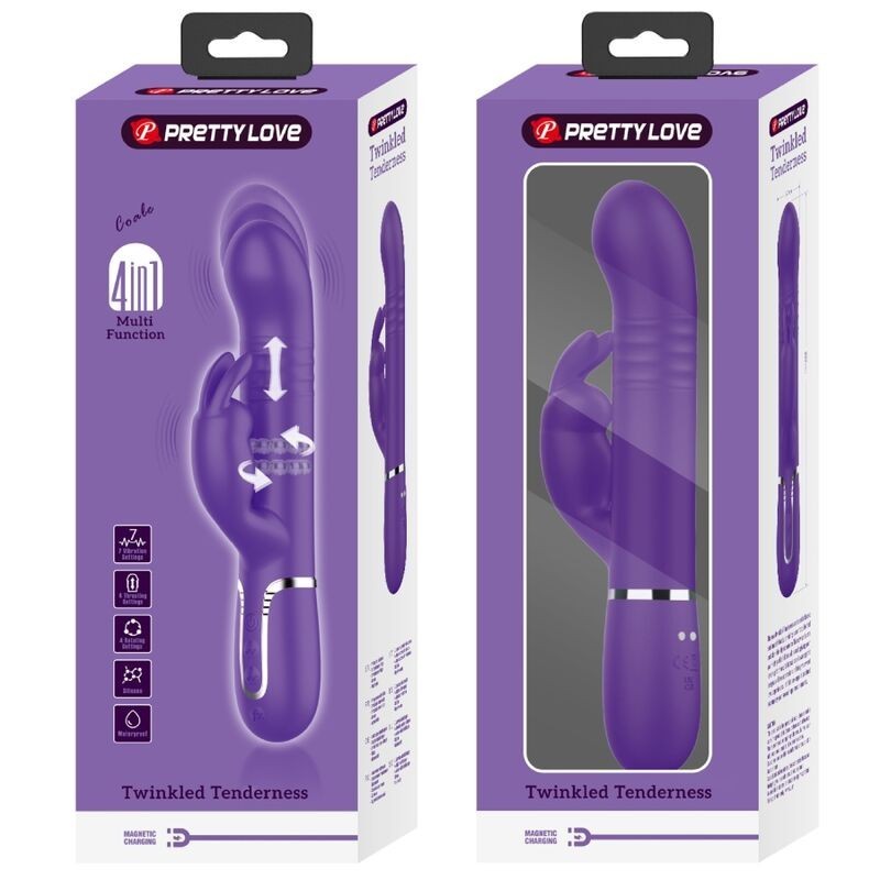 VIBRATEUR RABBIT 4 EN 1 VIOLET -PRETTY LOVE- COALE