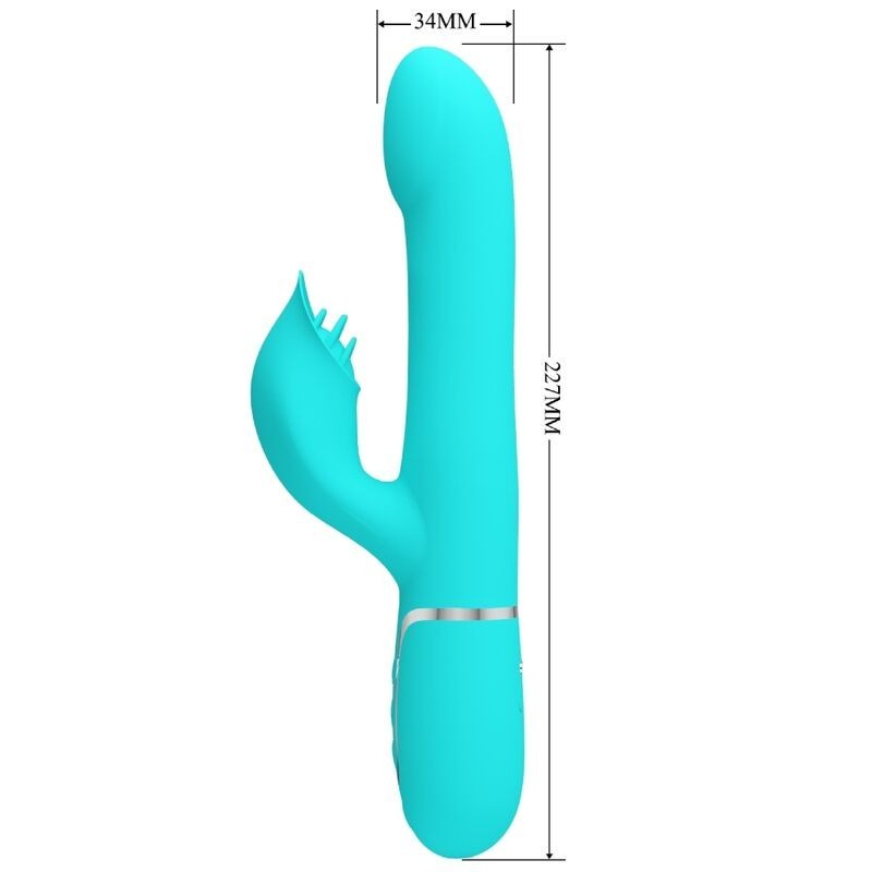 RABBIT PERLES VIBRATEUR -VERT AQUA -PRETTY LOVE