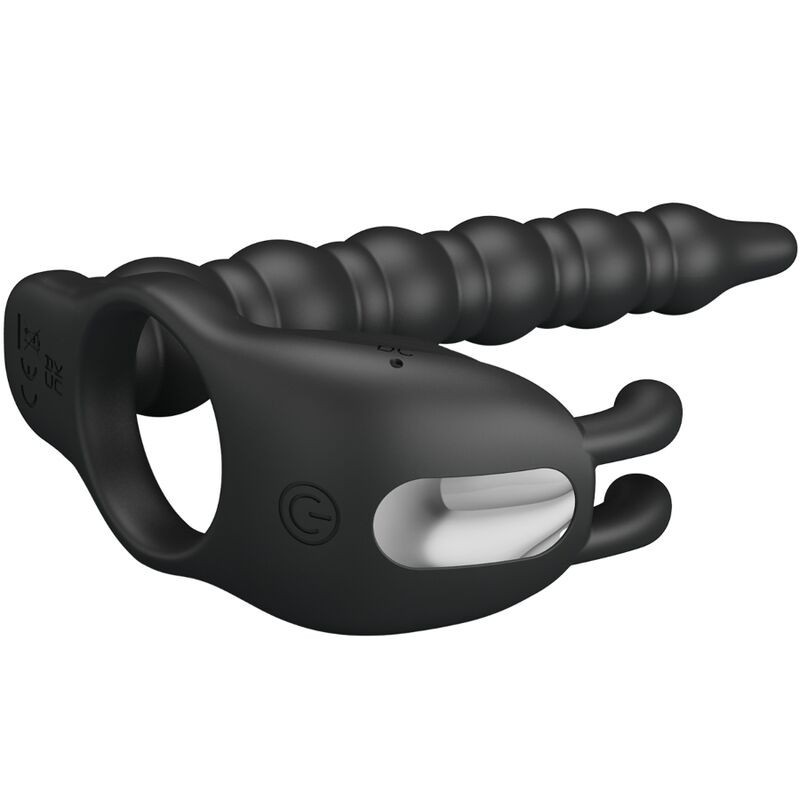 ANNEAUX PÉNIS AVEC PLUG VIBRATEUR -BLACKNEY - PRETTY LOVE -