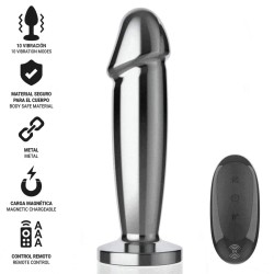 PLUG ANAL - S - 10 VIBRATIONS GODE MÉTALLIQUE AVEC TÉLÉCOMMANDE  -INTENSE -