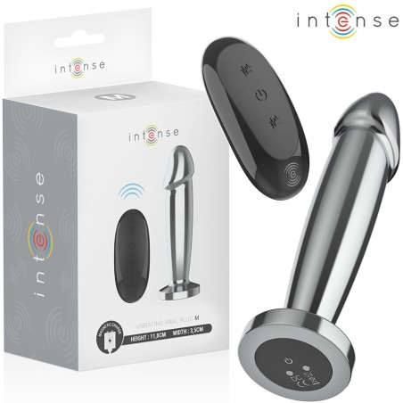 PLUG ANAL - M-  10 VIBRATIONS GODE MÉTALLIQUE AVEC TÉLÉCOMMANDE -INTENSE -