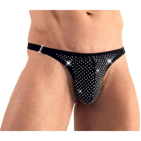 String avec strass brillants  Noir