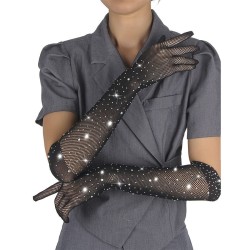 GANTS SHINE TRANSPARENTS NOIRS S/M - SUBBLIME