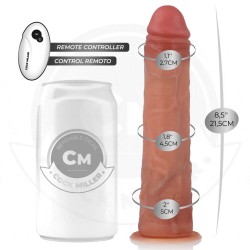GODE RÉALISTE AVEC VENTOUSE ET TÉLÉCOMMANDE VIBRATIONS 19,5 CM - COCK MILLER -