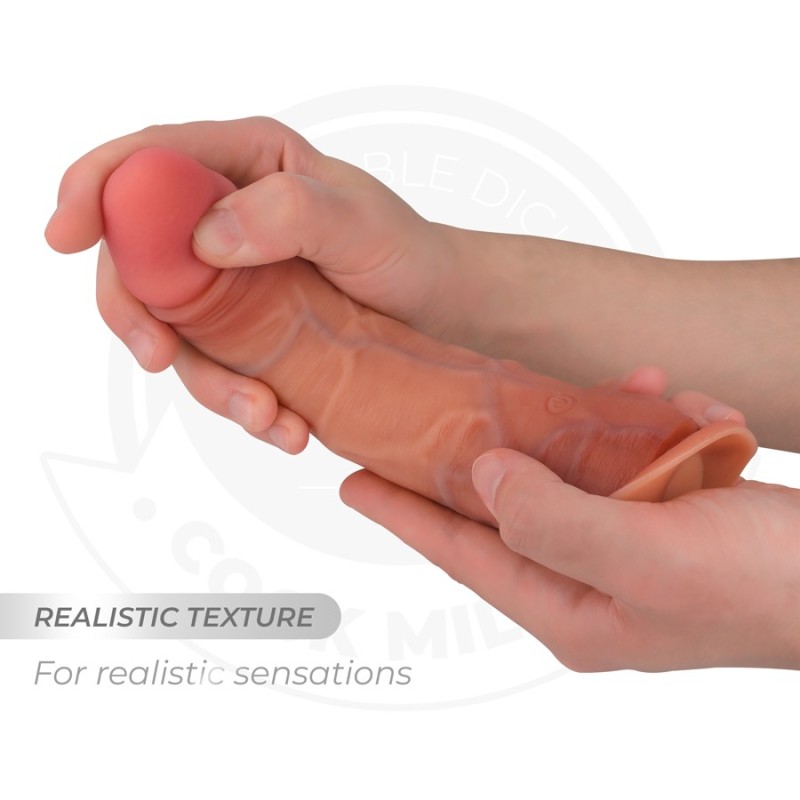 GODE HYPER-RÉALISTE À VENTOUSE ET À POUSSÉE AVEC TÉLÉCOMMANDE 20,5 CM -COCK MILLER -