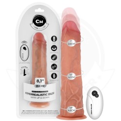 GODE HYPER-RÉALISTE À VENTOUSE ET À POUSSÉE AVEC TÉLÉCOMMANDE 20,5 CM -COCK MILLER -
