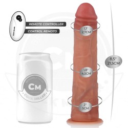 GODE RÉALISTE À VENTOUSE ET VIBRATION AVEC TÉLÉCOMMANDE 21,5 CM- COCK MILLER -
