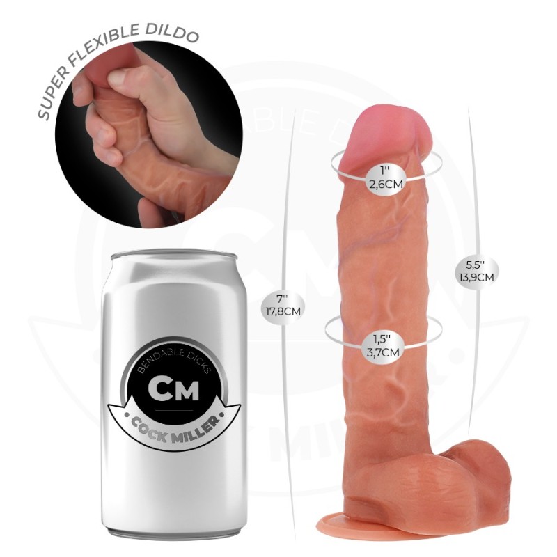 GODE ARTICULABLE HYPERRÉALISTE 17,8 CM - COCK MILLER -