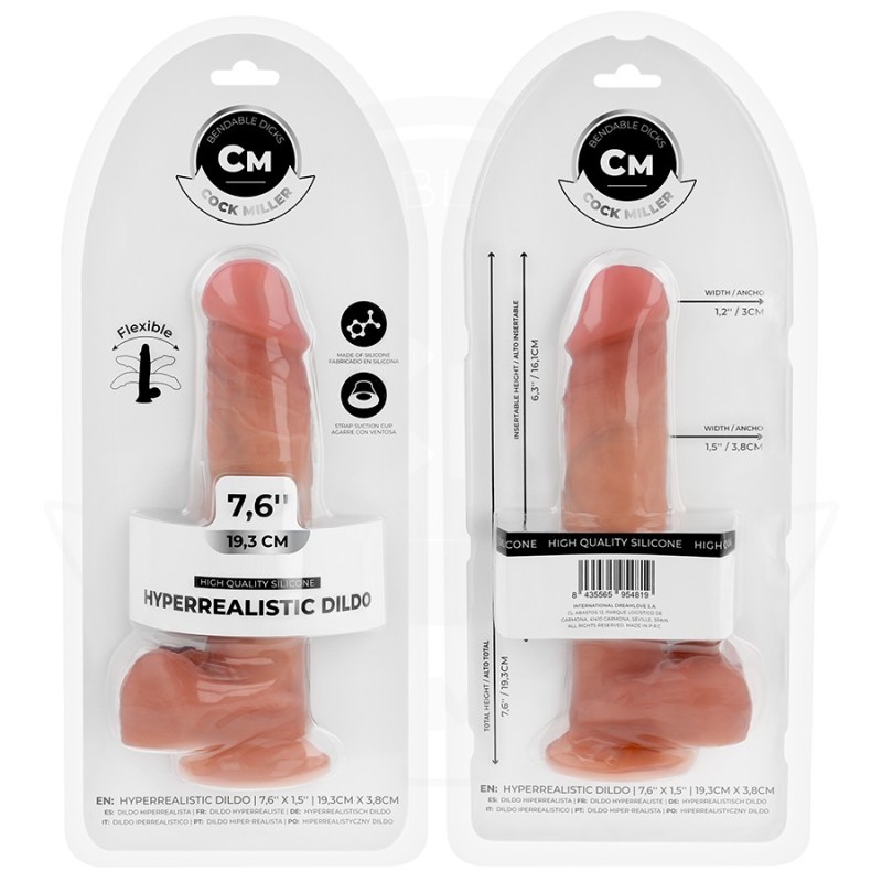 GODE ARTICULABLE HYPERRÉALISTE 19,3 CM -COCK MILLER -