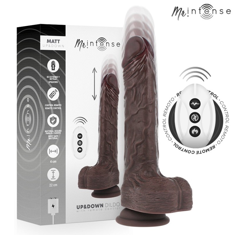 MR INTENSE - MATT RÉALISTE MULTIFONCTION AVEC VIBRATION HAUT ET BAS ET TÉLÉCOMMANDE 22 CM -O- 4 CM