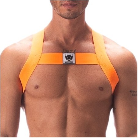 Harnais élastique Leonsh Orange Neon