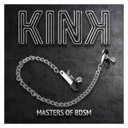 KINK - PINCES À TETONS - chaine plate argent 34 CM