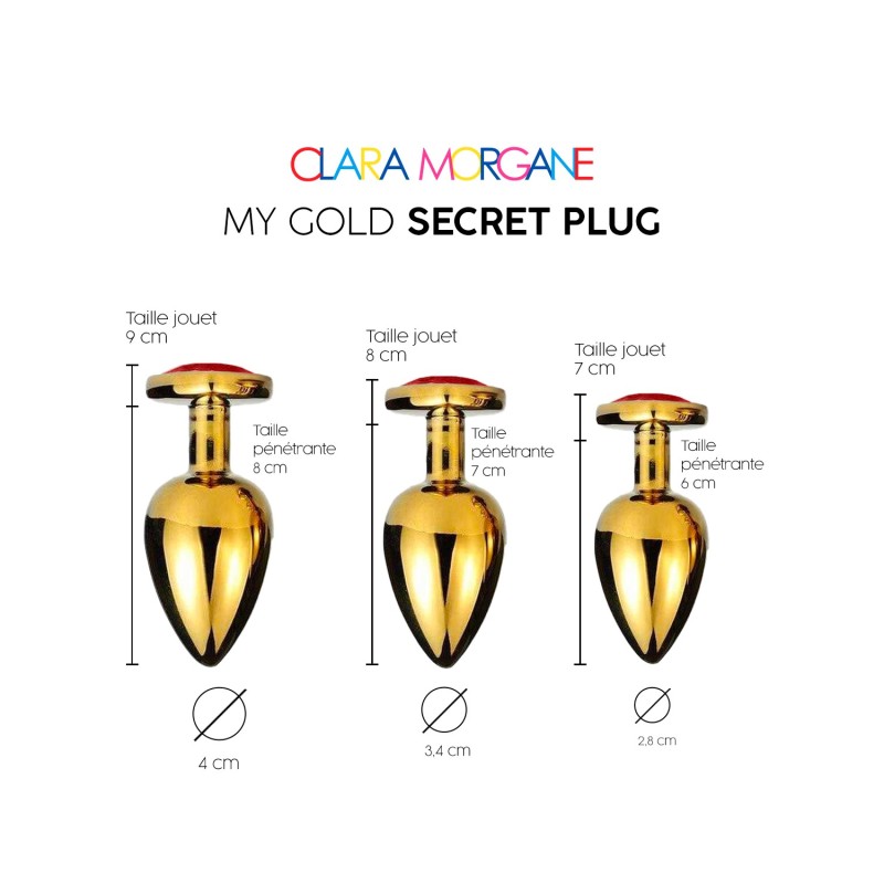 Clara Morgane - PLUG ANAL - Gold - Rouge - secret