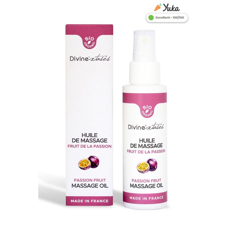 Divinextases - Huile de massage gourmande BIO Fruit de la passion