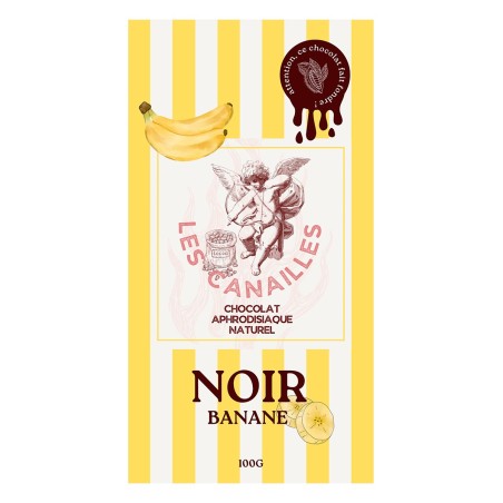 Les canailles - Chocolat noir BANANE - Tablette 100g