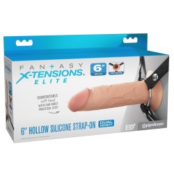 FANTASY X - TENSIONS ELITE - GODE CEINTURE 16.5 CM - HOLLOW SILICONE STRAP-ON