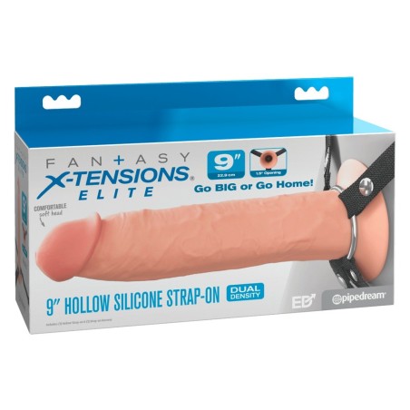 FANTASY X - TENSIONS ELITE - GODE CEINTURE 24.1 CM - HOLLOW SILICONE STRAP-ON