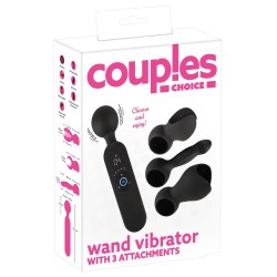 COUPLES CHOICE - VIBROMASSEUR AVEC 3 EMBOUTS - WAND