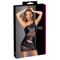 COTTELLI - MINI ROBE NOIRE OUVERTE