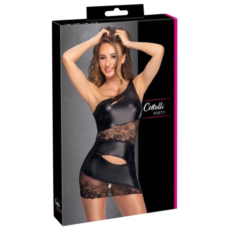 COTTELLI - MINI ROBE NOIRE OUVERTE