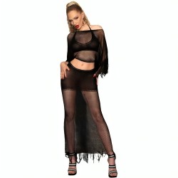 CHILIROSE -  HAUT ET JUPE NOIR S/M