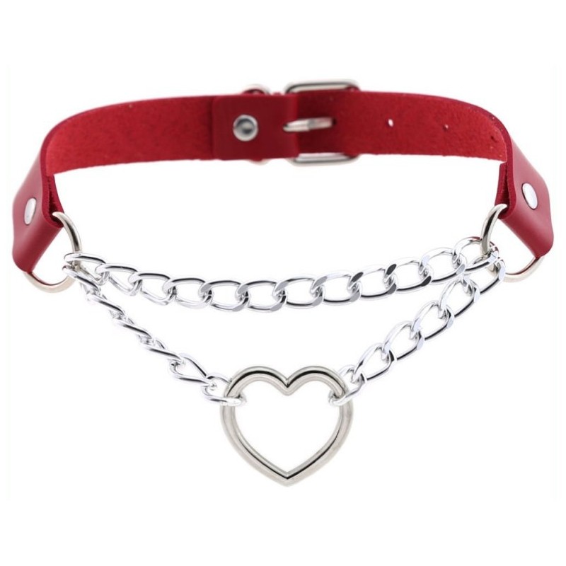 Joy jewels - Collier sexy Heart Chain Rouge